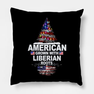 Christmas Tree  American Grown With Liberian Roots - Gift for Liberian From Liberia Pillow