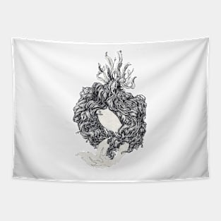 Sleeping Mermaid Tapestry