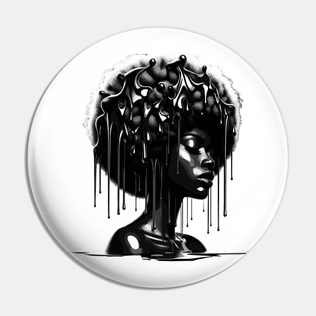 Afrocentric Woman Dripping With Melanin Pin by Graceful Designs