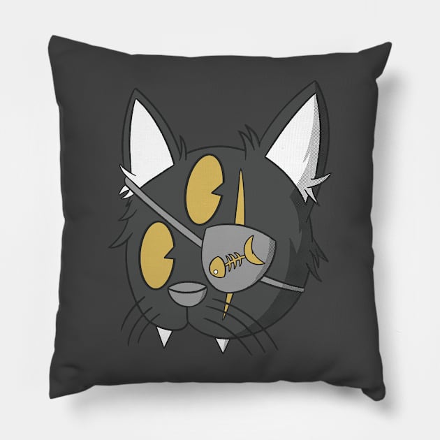 Old School Triclops Cat Pillow by GoldenHorror