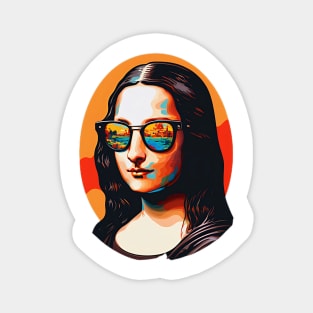 Mona Shades: The Coolest Lisa in Town Magnet