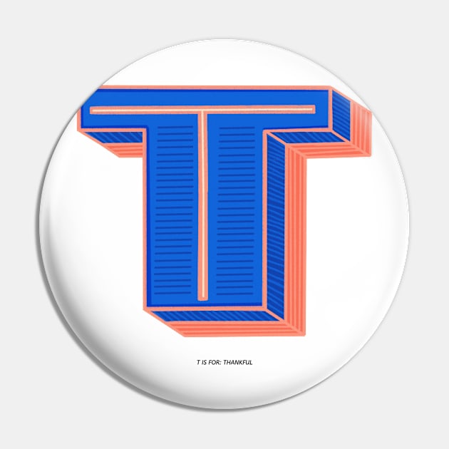 T initial Pin by asian tee