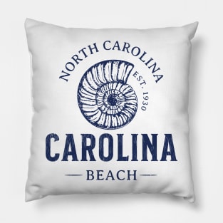 Carolina Beach, NC Summertime Vacationing Seashell Pillow