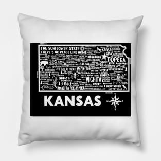 Kansas Map Pillow