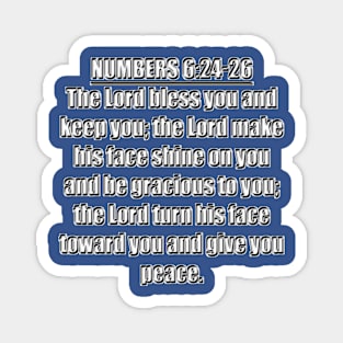Numbers 6:24-26 Bible Verses KJV Text Magnet