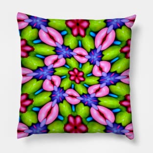 Cute Pink Flower Pattern Pillow