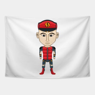 Mecha Cyborg Captain Scarlet Style Tapestry