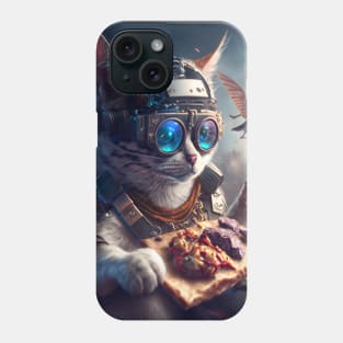 Funny Cat Digital Artwork Futuristic - Awesome Mothers Day Birthday Gift ideas Phone Case