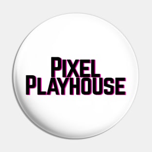 Pixel Playhouse Black Logo Pin