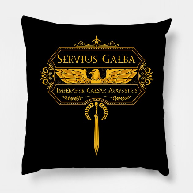 Roman Emperor - Servius Galba Pillow by Modern Medieval Design