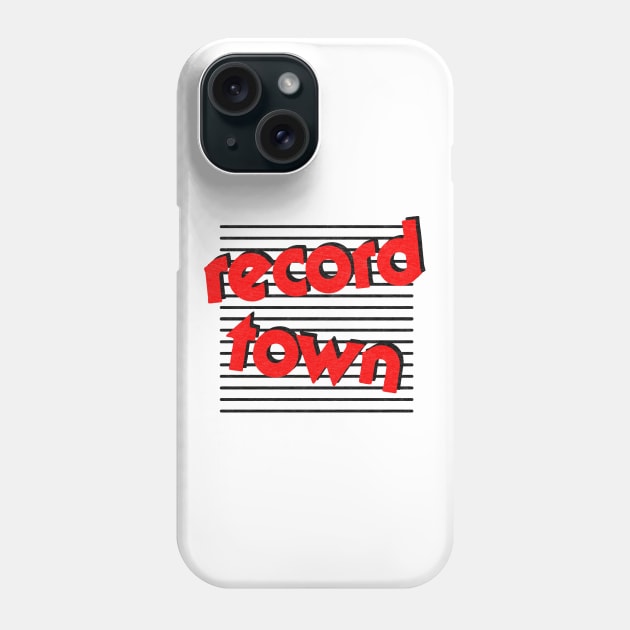 Record Town Defunct 1980s Mall Record Store Phone Case by Turboglyde