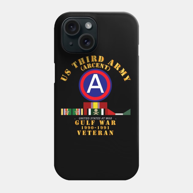 3rd US Army - Gulf War 1990 - 1991 w Svc and SWASM 2 stars Phone Case by twix123844