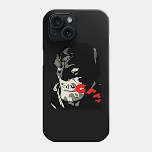 Masked Superhero Grimaces in the Darkness Phone Case