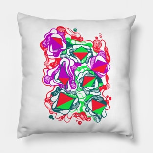 Abstract Illustration rainbow art paint Pillow