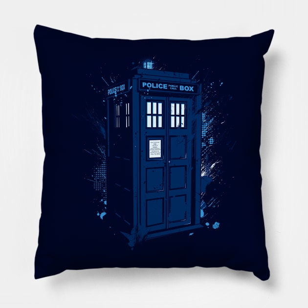 Police Box Pillow by Donnie