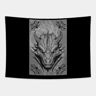 Card of The Dragon BW Tapestry