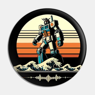 Robots Unleashed: Japanese Soundwave Design T-Shirt Pin