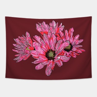 Chrysanthemums - Magenta Mums Tapestry