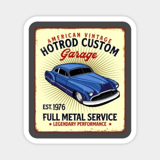 Hotrod Custom Garage Magnet