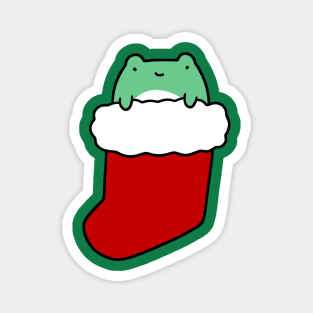 Christmas Stocking Frog Magnet