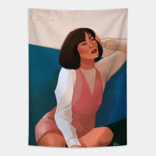 Colorblock Girl Tapestry