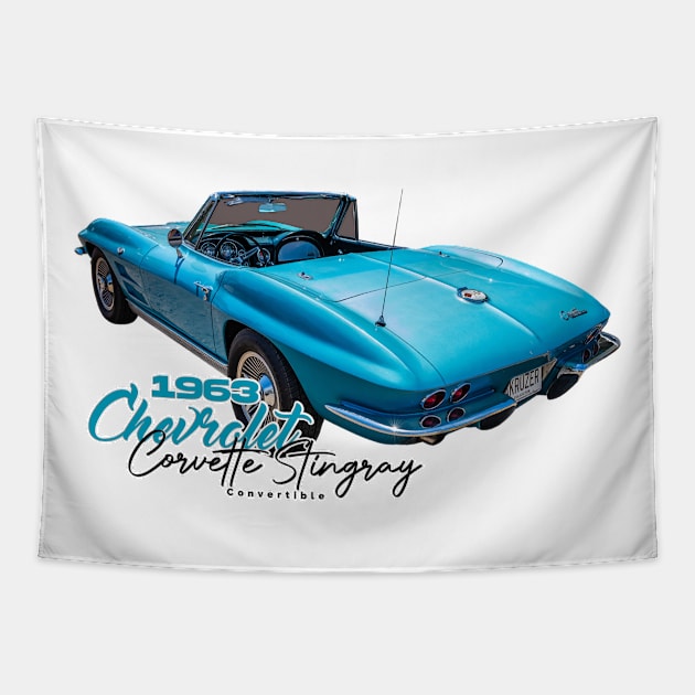 1963 Chevrolet Corvette Stingray Convertible Tapestry by Gestalt Imagery