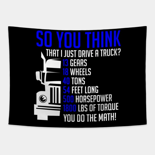 Truck Driver Trucker Tapestry by TheBestHumorApparel