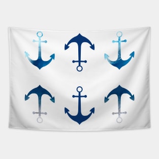 Blue Anchor Stickers Set Tapestry