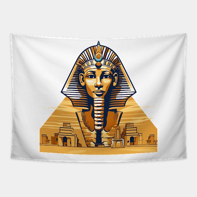 Ancient Egypt Pharaohs, Pyramids, Egyptian Mystique: Ancient Symbols & Spiritual Artistry Tapestry by FK