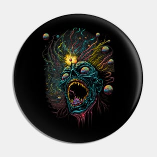 Psychedelic Horror Pin