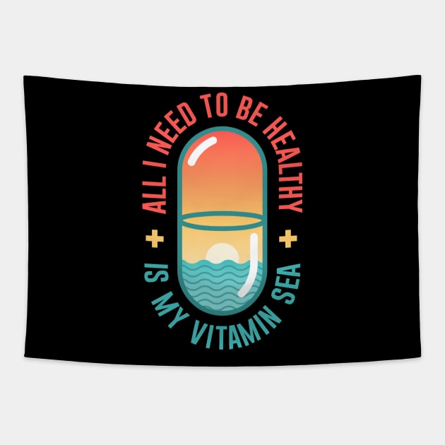 Vitamin Sea Tapestry by liomal