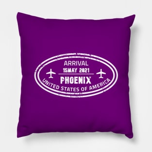 Phoenix airport passport stamp Pillow