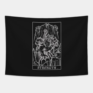 Strength Tarot Card Cerberus and Persephone Tapestry