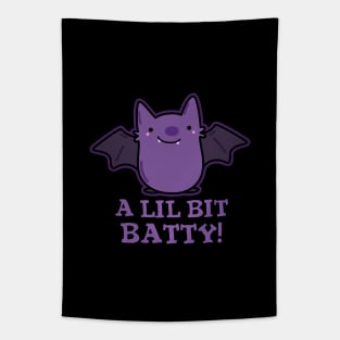 A Little Batty Cute Baby Bat Pun Tapestry