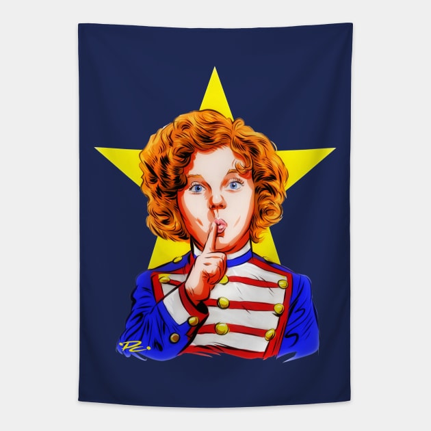 Shirley Temple - An illustration by Paul Cemmick Tapestry by PLAYDIGITAL2020