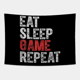 Video Gamer Eat Sleep Game Tapestry