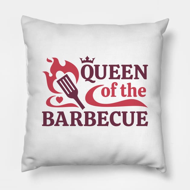 Queen Of The Barbecue Pillow by Cherrific