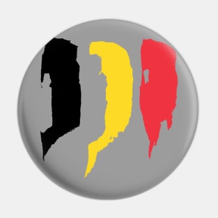 Belgium Flag - Brush Strokes Pin