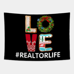 Love Realtor Life Christmas Tapestry