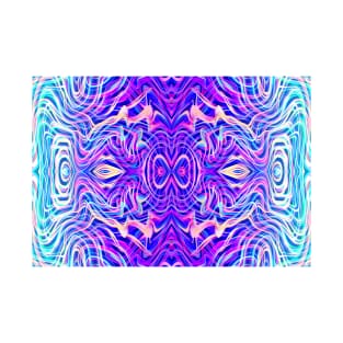 symmetrical waves of purple and blue T-Shirt