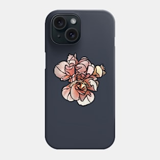 Cottage Core, Pink Orange Hibiscus Flower Phone Case