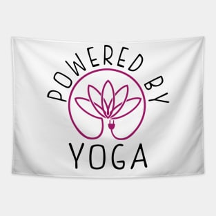 Yoga Lover Gift. Powered By Yoga. Tapestry