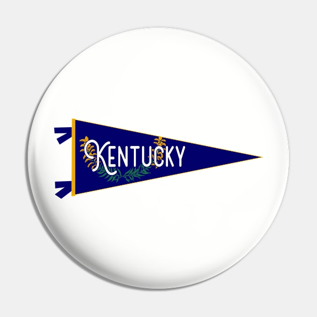 Kentucky Flag Pennant Pin by zsonn