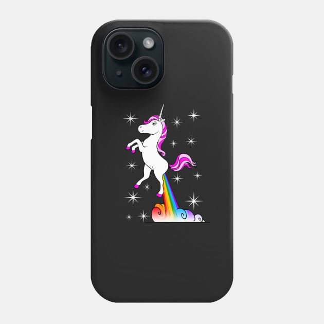 Unicorn Farting Rainbow Phone Case by BDAZ