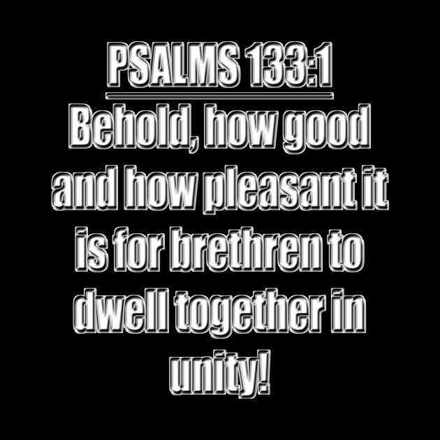 Bible Verse Psalms 133:1 by Holy Bible Verses