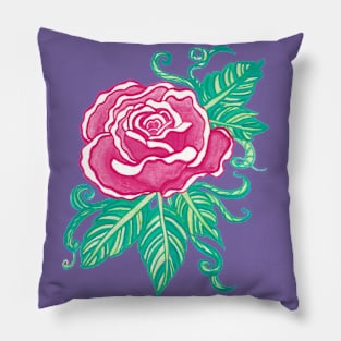 Pink Rose Pillow