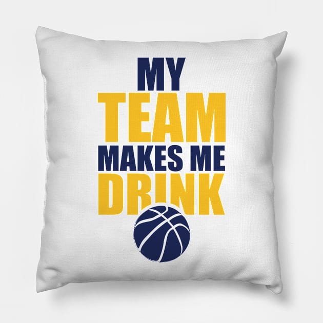 NBA Indiana Pacers Drink Pillow by SillyShirts