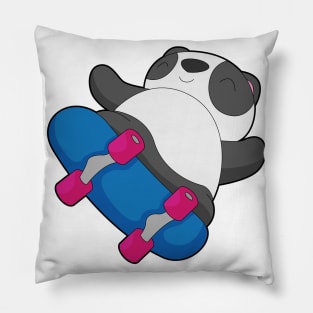 Panda Skater Skateboard Sports Pillow