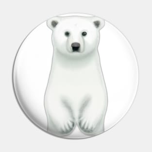 Cute Polar Bear Drawing Pin