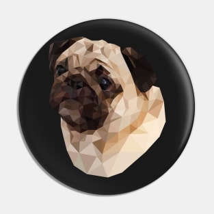 Pug Polygon Design T Shirt for Dog Lovers Pin